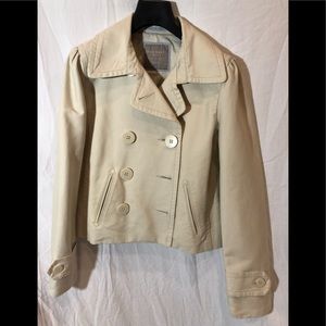 Old Navy Tan Cropped Peacoat/Jacket